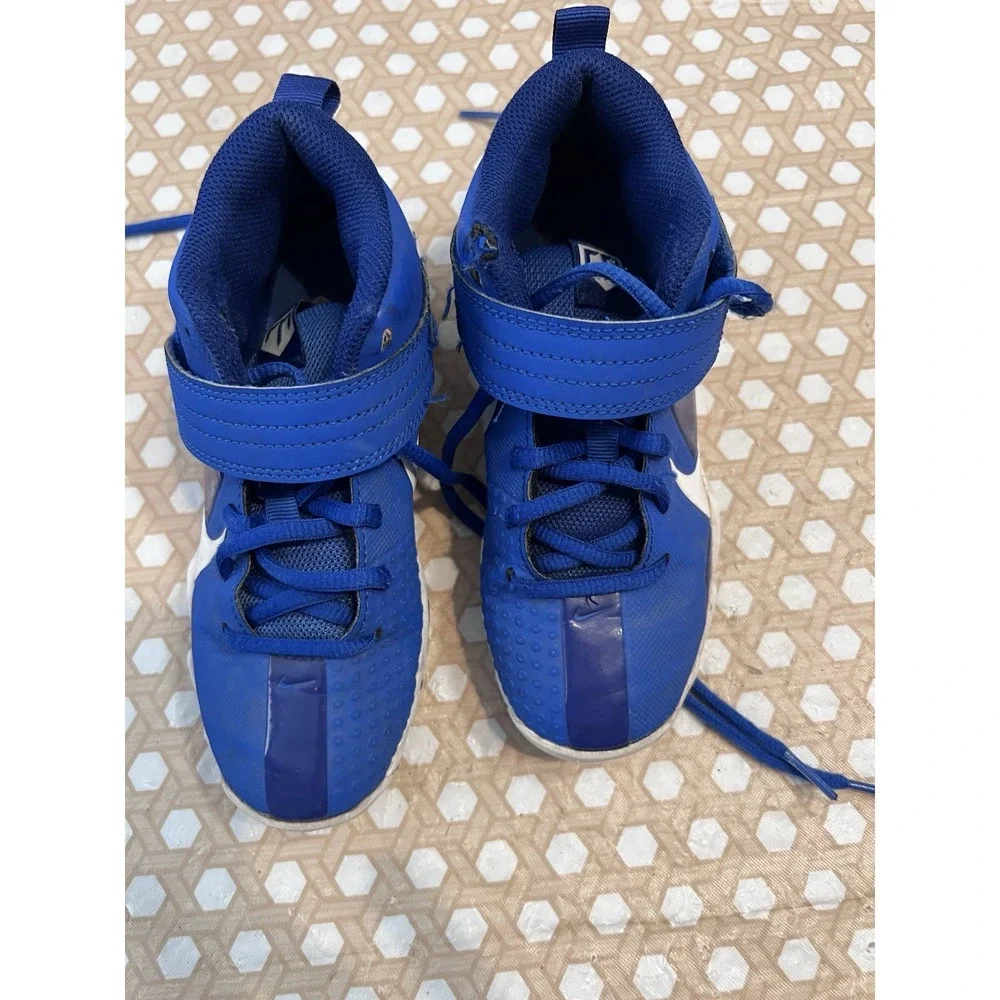Nike‎ Force Trout Mid Baseball Cleats Blue boys Cq 7642–400 Size 1Y